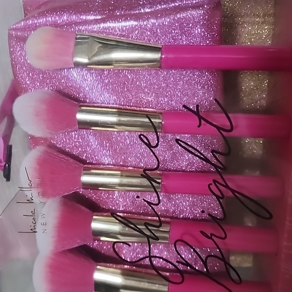 Make Up Brushes With Makeup Bag|Travel Bag Combo Pink - Picture 9 of 12